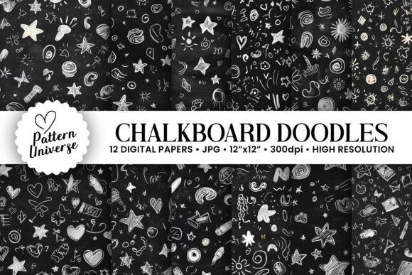 Black White Chalkboard Doodle Patterns: A Practical Guide for Crafters and Designers