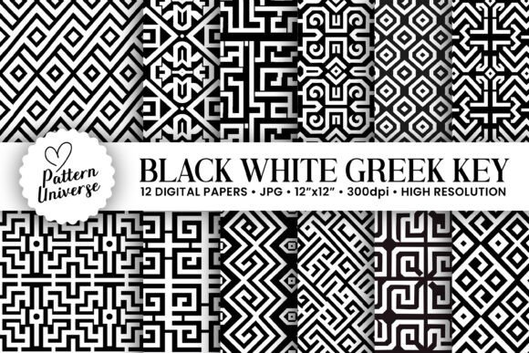 Black White Greek Key Patterns: Elevating Your Craft Projects with Timeless Design