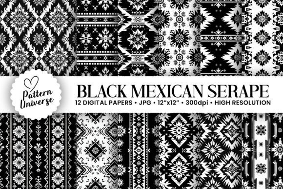 Black White Mexican Serape Patterns: Elevate Your DIY Projects with Timeless Design