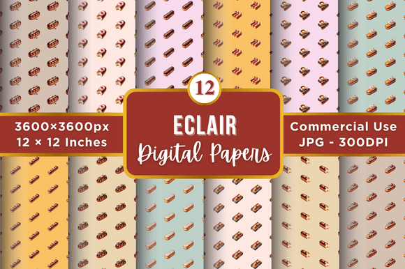 Eclair Digital Paper Patterns for Creative Projects
