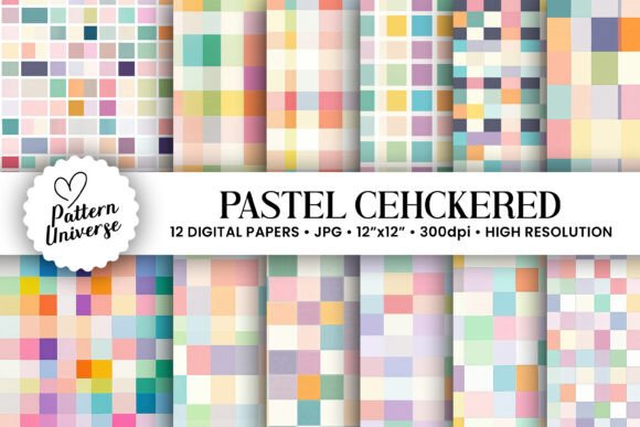 Pastel Checkered Seamless Patterns for Modern Design