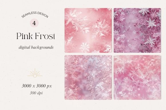 Pink Frost Seamless Patterns