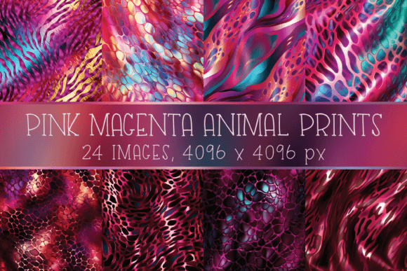 Pink Magenta Animal Print Patterns Collection