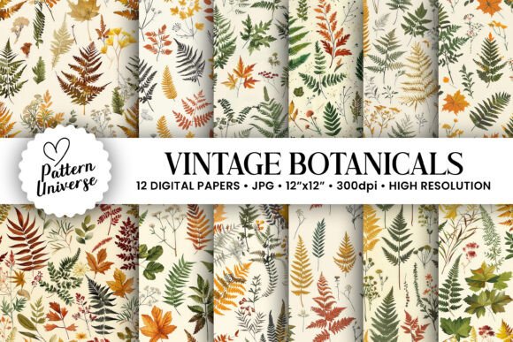 Vintage Botanical Seamless Patterns